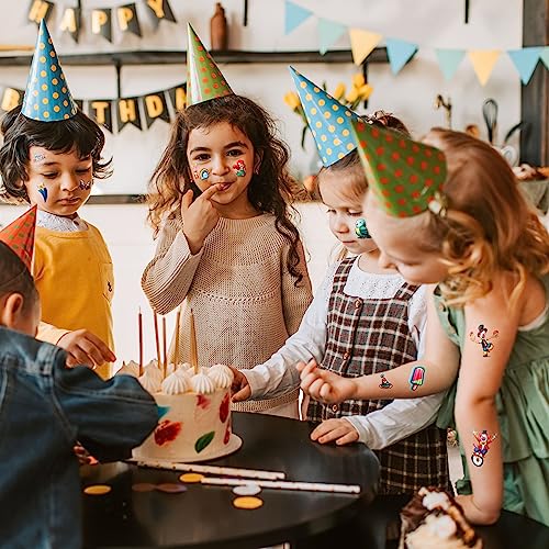 Beegoods (30 Sheets) 380 Unique Kids Tattoos, Temporary Tattoos for Kids, Glow in the Dark Tattoos Party Bag Fillers, Kids Tattoos for Girls or B