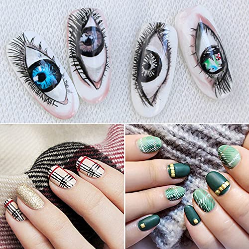 3Pcs Nail Art Brushes Fine Liner,Nail Art Design Tools for DIY Nail Painting Drawing(7/9/11mm)