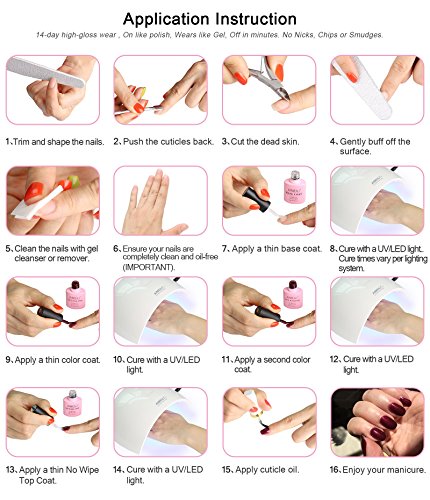 AIMEILI 2 x 10ml Base and Top Coat Soak Off UV LED Gel Nail Polish Nail Art Set Gel Polish Varnish Manicure