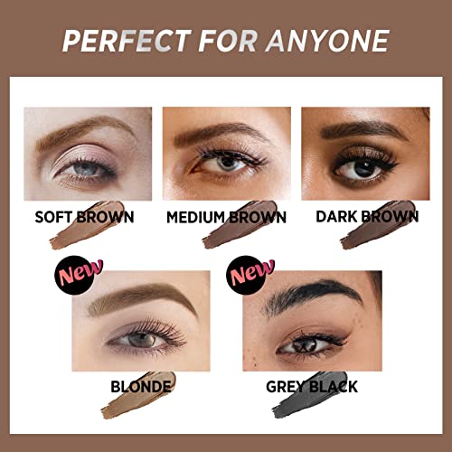 Cilrofelr Eyebrow Stamp and Stencil Kit, One Step Eyebrow Stamp and Shaping Kit with 10 Eyebrow Stencils, Brow Stamp Kit Blonde, Long Lasting, Wa