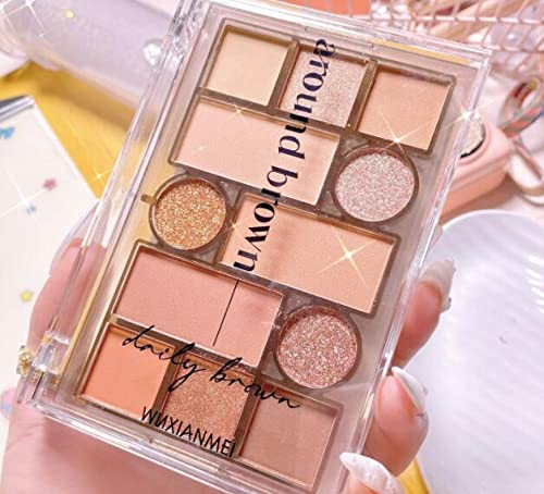 Around Brown Eyeshadow, Bronzer and Face Contour Multi Purpose Makeup Palette –- Hazelnut Latte