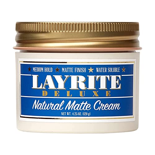 Layrite Natural Matte Cream 120g | Medium Hold | Water Soluble | Matte Finish