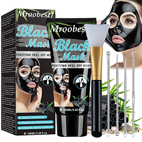 Blackhead Mask, Peel Off Mask, Blackhead Remover Mask, Face Mask with Activated Carbon, Purifying Black Face Mask, Deep Skin Clean Purifying Acne