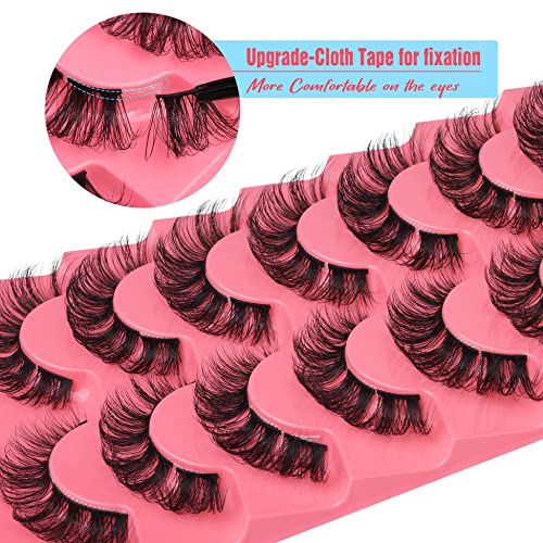 Cluster Lashes Natural Look Wispy Cat Eye Lashes Extensions Fluffy False Eyelashes Individual Lashes Strips DIY Lashes Pack Natural Lashes Cluste