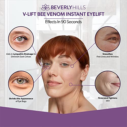 BEVERLY HILLS V-Lift Instant Eye Lift and Tuck Bee Venom Serum for Treating Puffy Eyes, Dark Circles, and Wrinkles