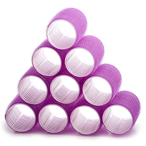 KHEERANA 10 Pieces Self Grip Hair Rollers 44MM Medium Hair Curlers For Short And Long Hair Salon Hairdressing Curler For Curling And Styling Hair
