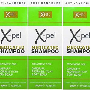 Xpel Medicated Shampoo Treatment for Dandruff Psoriasis Dry Itchy Scalp (3 x 300 millilitres)