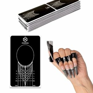 100Pcs Nail Forms for Gel Builder, 6 x 3.5cm – Paper Nail Extension Forms – Self-Adhesive Stickers for Curved & Pointy Nails – Perfect for Acryli