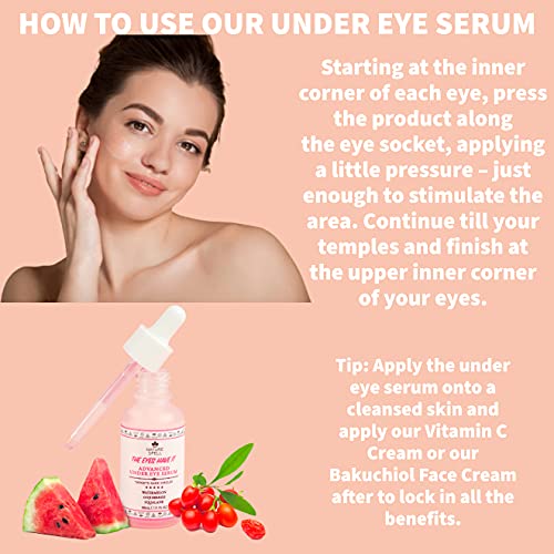 Nature Spell Anti Aging Eye Serum with Watermelon & Goji Berries 30 ml – Targets Dark Circles, Puffiness & Eye bags - Anti Wrinkle Eye Cream - 10
