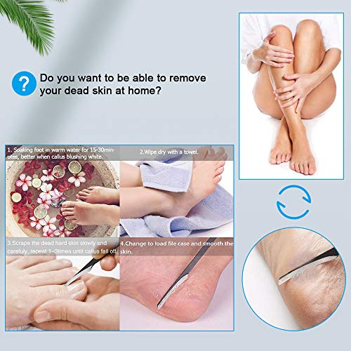 Dead Skin Removal, zukabmw Pedicure Hard Skin Remover Foot Care Callus Hard Tough Dead Skin Removal Scraper Pedicure Tool Callus Dead Dry Hard &