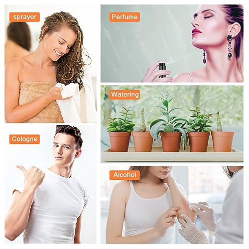 Molain 8ML Atomizer Perfume Spray Bottle for Travel,Portable Mini Perfume Atomizer,Refilable Empty Small Spray Bottle for Men and Women(2PCS,Blac