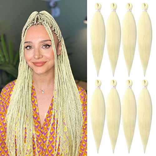 Beyond Beauty EZ Braid Pre Stretched Braiding Hair 8Packs-26inch Professional Yaki Texture Synthetic Hair(#1B)