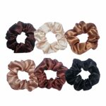 6 Pack Hair Scrunchies Ponytail Holders Colorful Ponytail Holder Satin for Girls Women Soft Hair Scrunchies Elastic Hair Bands Hair Scrunchies Ha