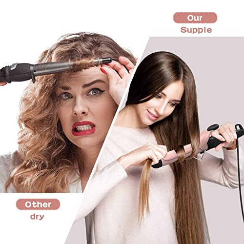 Pretfy Automatic Hair Curler, 1.25" Curling Tongs, 32mm Curling Iron Wand of Ceramic Tourmaline LCD Display 60-220 Adjustable Temper, 30s Quick H