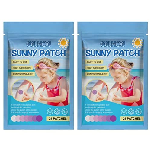 Solar Buddies Sunscreen Applicator | 48 patches UV Sunscreen Dots Stickers Reapply Reminder | Sunburn Alert Patches Works With Spray Sunscreen &