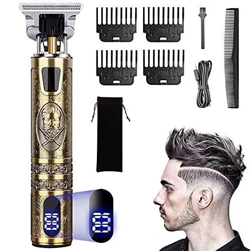 Electric Beard Trimmer Mens Hair Clippers Cordless Sharp Titanium Precision T Blade Trimmer for Men USB Rechargeable Hair Trimmer Clippers for Me