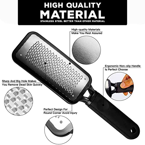 Foot Files for Hard Skin Pedicure Metal Surface Foot Scraper Dead Skin Remover for Feet Callus Rasp