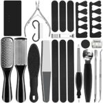 Pedicure Kit, 26 in 1 Professional Pedicure Tools Set, Stainless Steel Foot Care Kit, Foot Rasp, Dead Skin Remover, Pedicure Kit for Men, Women,
