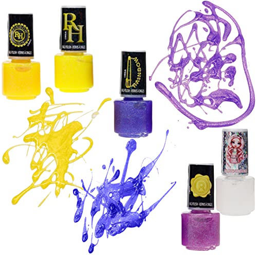 Rainbow High - Townley Girl Peel- Off Nail Polish Activity Set for Girls, Ages 6+ With 15 Nail Polish Colors with Toe Spacers and Nail Stickers,