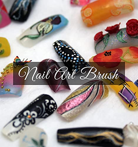 EZPICK 5pcs Nail Art Brushes | Double Ended Nail Art Dotting Tool set | Nail Art Pen for Painting Nails | Manicure Drill Drawing Nails Brush Pen