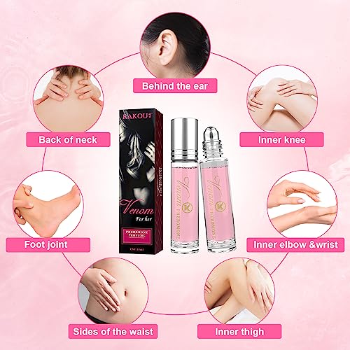 Pheromone Perfume, Roller Ball Perfume, Perfume for Women, The Original Pheromone Infused Essential Oil Perfume, Long Lasting, Romance, Sweet