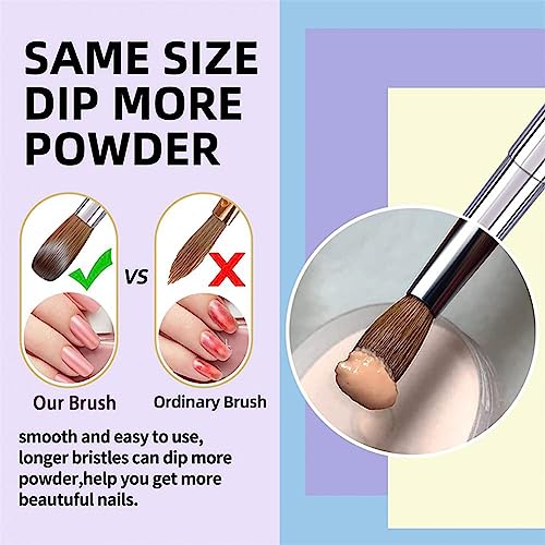 Acrylic Nail Brush Set, 3Pcs Nail Brush for Acrylic Nails, Nail Art Brushes for Acrylic Powder Application 3D Nail Carving Manicure Tools