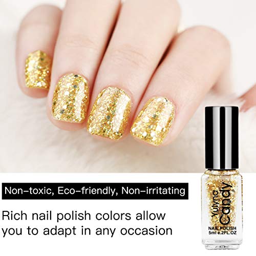 FERCAISH Bright Non Toxic Nail Polish Set 6 Bottles Long Lasting and Non Fading Unpeelable Quick Dry Nail Polish