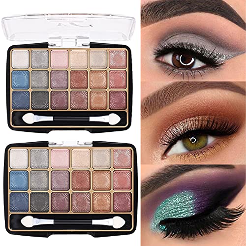 Eyeshadow Palette - Highly Pigmented Eye Makeup Palette, 18 Blendable Matte Eye Shadow Pallets, Eye Shadow Make Up for Women