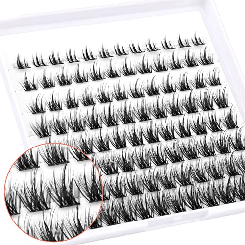 Lash Clusters DIY Eyelash Extensions 96pcs Cluster Lashes Wispy False Eyelashes C D Curl Individual Lashes Extensions 8-16MM Mega Fluffy Eyelash