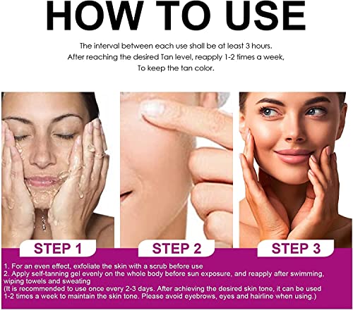 Extreme Dark Intensive Tanning Luxe Gel with Fruit Aroma, Sunbed Tanning Accelerator, Peach/Watermelon Tanning Gel, Achieve a Natural Tan with Na