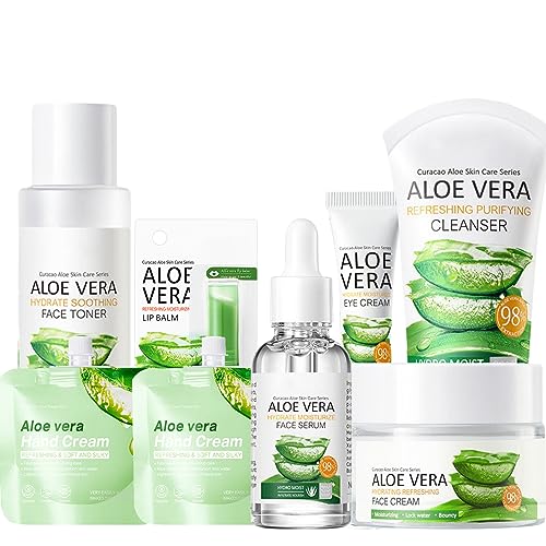 Skincare Gift Set Women - Skin Care Sets & Kits - Pamper Gifts for Women - Gift Set for Hydrating Refreshing Face (6PCS ALOE VERA)