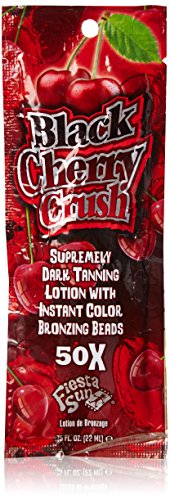 Fiesta Sun Black Cherry Crush Dark Tanning Sunbed Lotion with Bronzing Beads for Instant Colour Sachet 22 ml