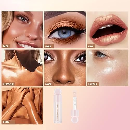 Liquid Contour,Liquid Highlighter, Liquid Blush with Face Brush Long Lasting Smooth Lightweight Smudge Proof Contour+Blush+ Highlighter