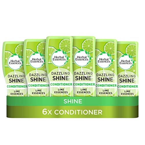 Herbal Essences Dazzling Shine with Lime Essences Conditioner, 400 ml, Pack of 6
