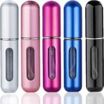 FurStorm Perfume Atomiser Refillable 5 Pcs Travel Perfume Bottle Mini 5 ML Atomizer Spray Bottle Portable Empty Fragrance Bottle Container for Pe