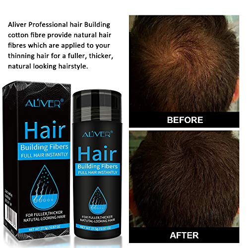 Hair Building Fibres, Professional Quality Fiber Hair Powder, Hair Loss Concealer for Thinning Hair for Women and Men, Best Hair Thickening Produ