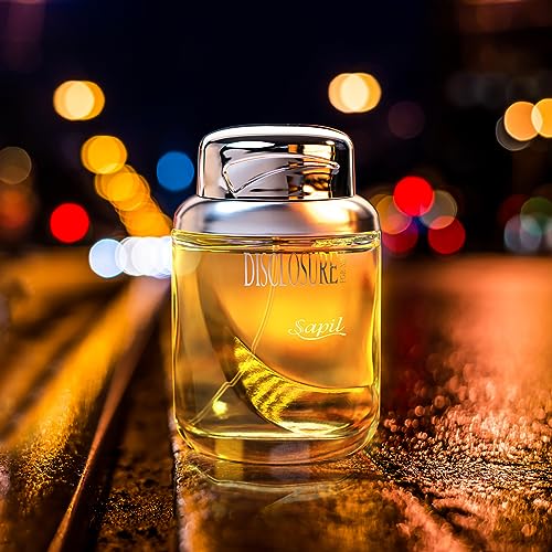 Sapil Disclosure for Men – long Lasting, Feel-good scent for every day – citrus, woody, musky scent – EDT spray fragrance – 3.4 Oz (100 ml).