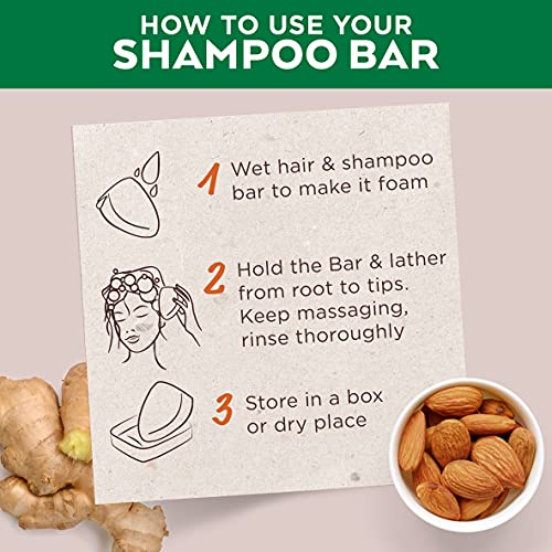 Garnier Ultimate Blends Ginger Recovery Revitalising Shampoo Bar for Weak, Dull Hair 60g