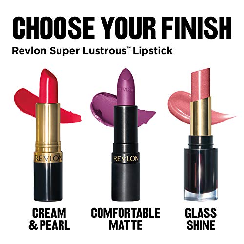 Revlon Super Lustrous Glass Shine Lipstick, Flawless Moisturizing Lip Color with Aloe, Hyaluronic Acid and Rose Quartz, Dewy Peach (019)