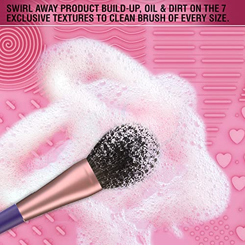 EDMIRE Makeup Brush Cleaner Silicon Pad Scrubber with Suction Cups, Make up Brush Cleaning Mat – Cleans everything from Eyeshadows, Foundations t