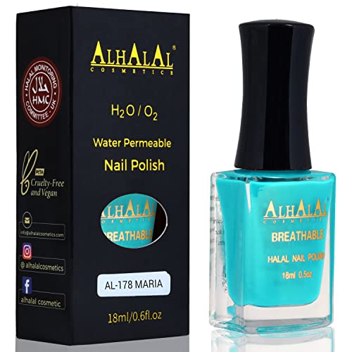 Halal Nail Polish - Nail Varnish Polish Soak Off Gel Nail Paint Art Polish - Water Permeable Red White Nail Enamel- Glossy Halal Gel Nail Polish
