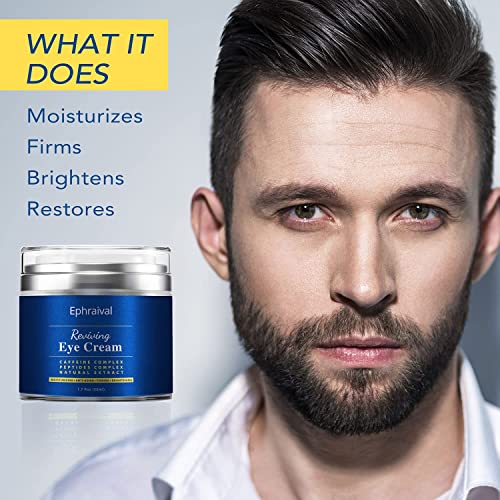 Men's Eye Cream | Anti-aging Caffeine Eye Cream for Men | Brightens, Reduces Puffiness, Dark Circles, and Fine Lines | Hydrating Daily Eye Treatm