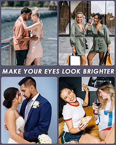 Rantizon Magnetic Eyelashes with Eyeliner, 10 Pairs Reusable Eye Lashes and 2 Tubes of Magnetic Eyeliner, Reusable Magnetic Fake Eyelashes with T