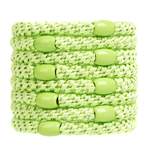 GYGYL 8Pcs Black Hair Ties for Women Girls, Elastics Hair Bands Ponytail Holders for Thick Hair, No Damage No Crease Hair Elastics