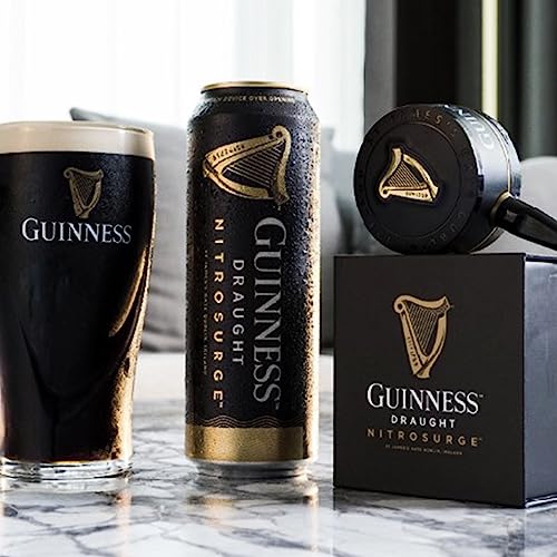 Guinness Draught Nitrosurge Beer Stout Cans 4x558ml, 4.1% vol. Bring Home the Perfect Pour. (Nitrosurge device & Beer glasses Sold Separately)