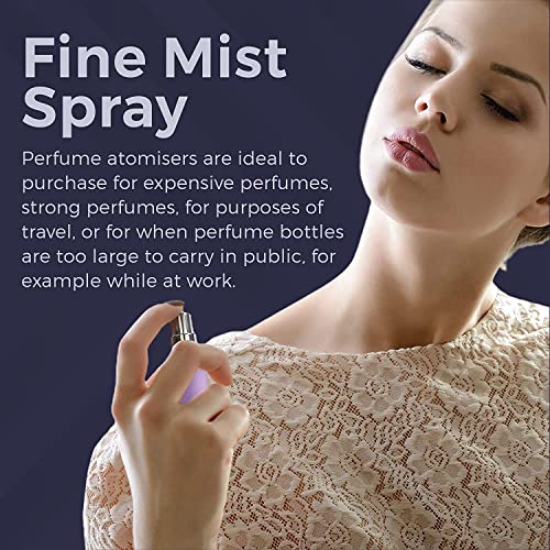 Blue Gloss Refillable Perfume Atomizer – 5 Ml Mini Empty Refill Spray Bottle, Small Portable Pocket Perfume Dispenser, Must Haves Essentials for