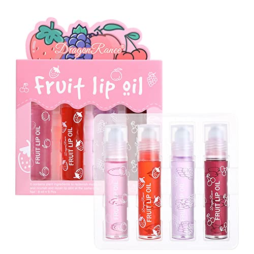 Lip Gloss Set,Moisturizing Lipgloss Set ,4PCS Glitter Lip Gloss Clear Long Lasting Liquid Lipstick,Glossy Lip Make up Lip Comfort Oil Transparent