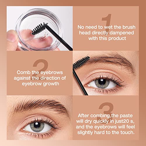 Eyebrow Gel Clear, Eyebrow Glue Eyebrow Wax Clear, Brow Gel Eyebrow Soap Kit Waterproof Long Lasting Brow Soap, Eyebrow Styling Soap Gel Brows Sh