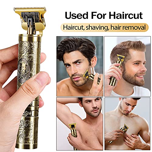 Electric Beard Trimmer Mens Hair Clippers Cordless Sharp Titanium Precision T Blade Trimmer for Men USB Rechargeable Hair Trimmer Clippers for Me