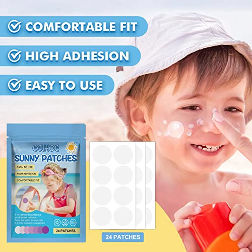 Solar Buddies Sunscreen Applicator, UV Stickers Sunscreen Reapply Reminder for Kids&Adults, UV Sunscreen Detection Patches, Natural Sunscreen Pat